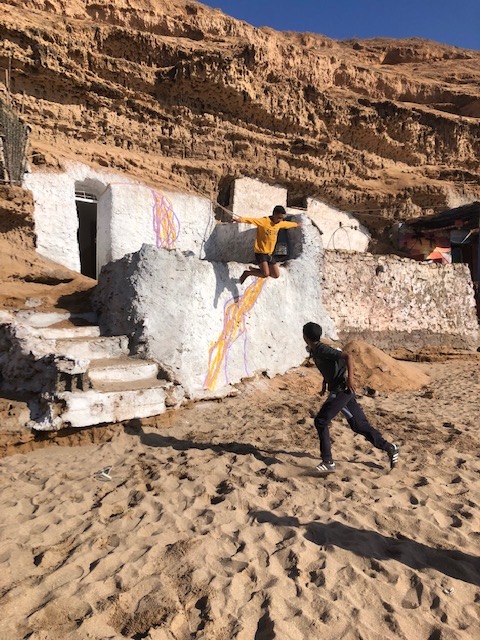 Fresque in situ (résidence au Maroc)